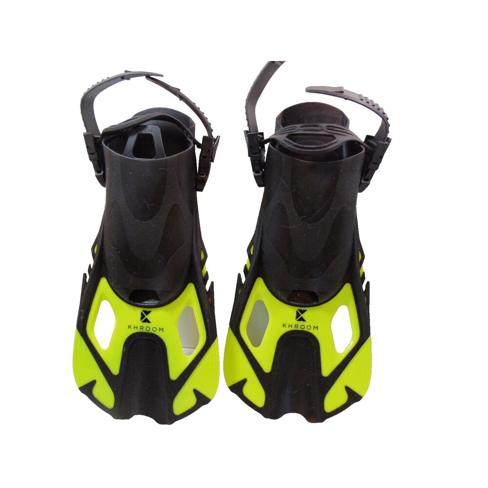 Khroom Swim/Snorkle Flippers Size S/M  (4.5 - 8.5) Adjustable Yellow and Black